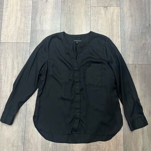 Banana Republic Black Long Sleeve Blouse Size Large